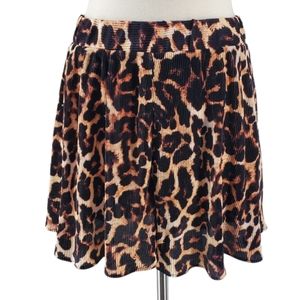 Show Me Your Mumu Carlos Swing Shorts Animal Leopard Print Browns Black Sz M